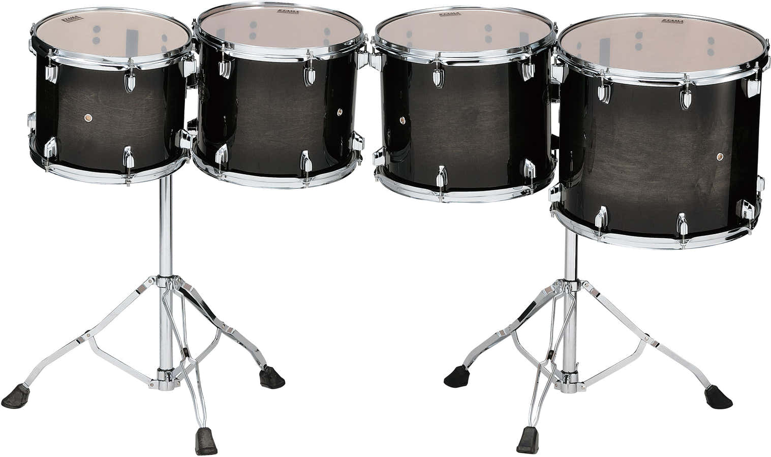 LOW-PITCHED 4PC CONCERT TOM SET TRANSPARENT BLACK BURST