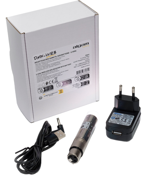 Algam Lighting DMX-WRB Drahtloser DMX-Empfänger mit Akku