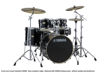 STAGE CUSTOM BIRCH - FUSION 20" - RAVEN BLACK + PACK HARDWARE HW680W
