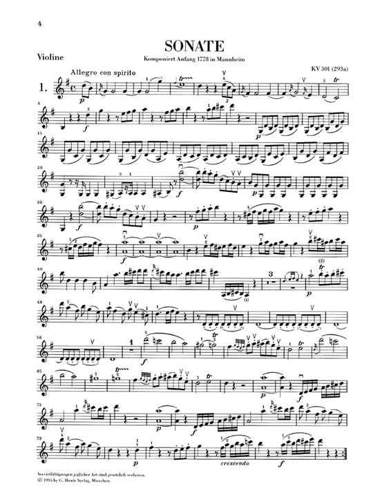 Moz W.A. - Sonatas For Piano And Violin Volume I