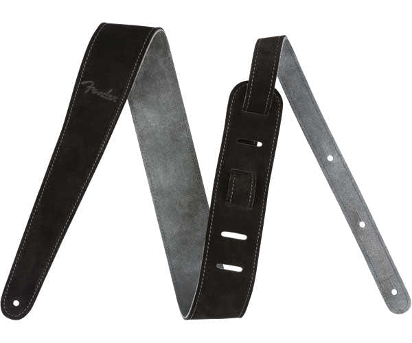2" Wildledergurt Schwarz/Grau wendbar