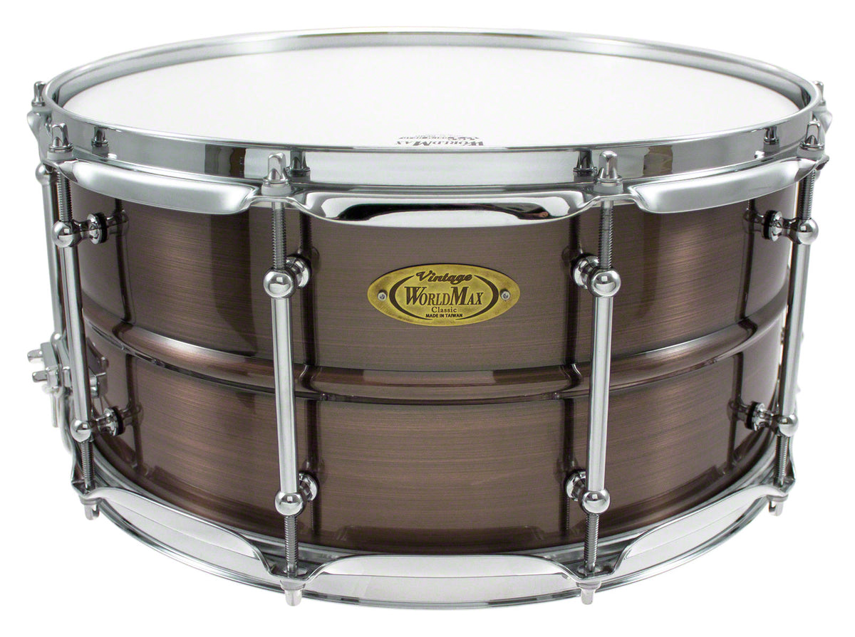 BKR-6514SH - BLACK DAWG 14" X 6.5" SNARE DRUM - BRUSHED RED COPPER BRASS SHELL