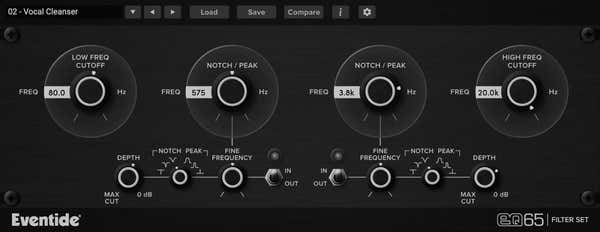 Eventide EQ65 Filterset