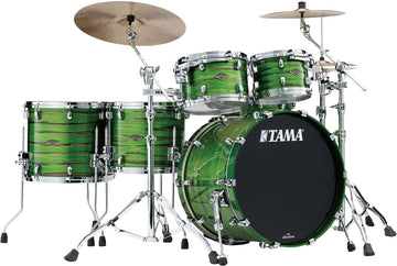 STARCLASSIC WALNUT/BIRCH 5-PIECE SHELL PACK WITH 22" BASS DRUM LACQUER SHAMROCK OYSTER
