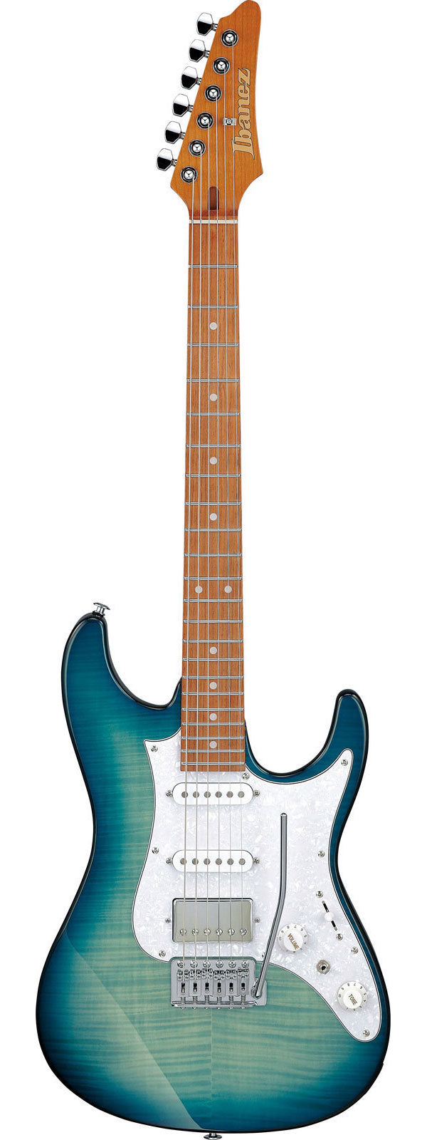 Ibanez AZ22S1F-TXB Standard Transparent Turquoise Burst