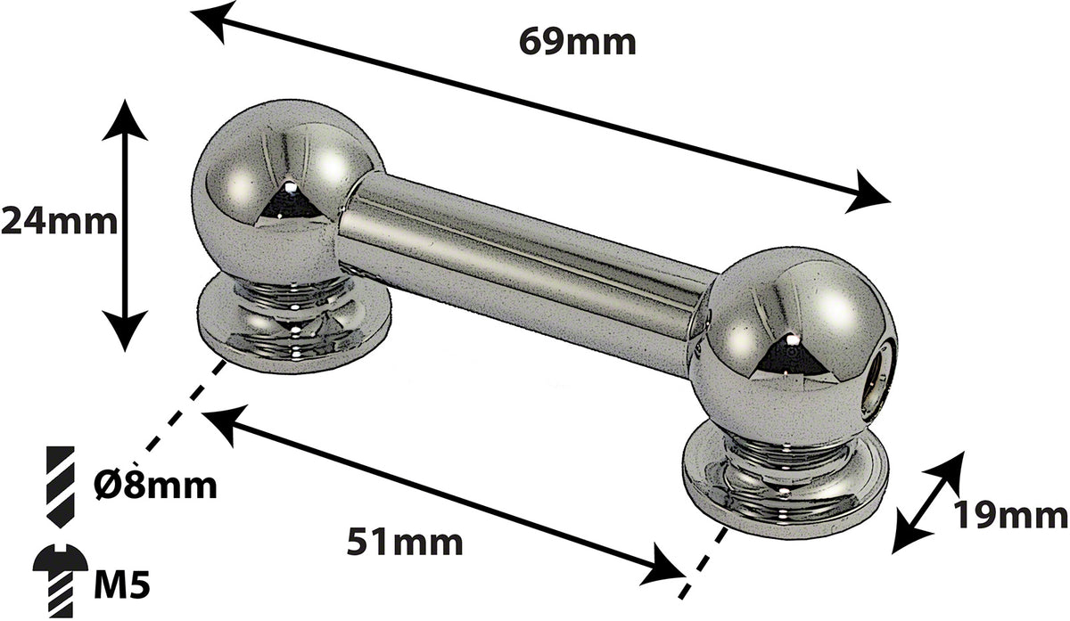 TL10S51 - SPANNBCKCHEN TUBELUG - 51MM - EINZIGEN SPANNSCHRAUBEN (X1)