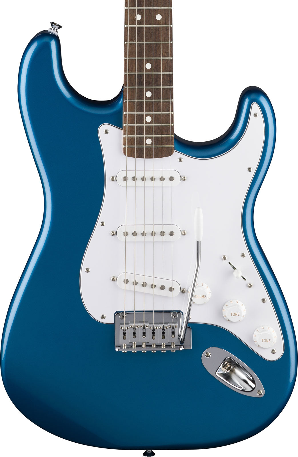 Standard Stratocaster LRL Weißes Schlagbrett Aqua Marine Metallic