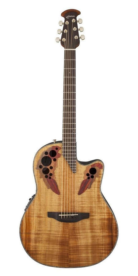 E-Akustikgitarre Celebrity Elite Plus Mid Cutaway Figured Koa