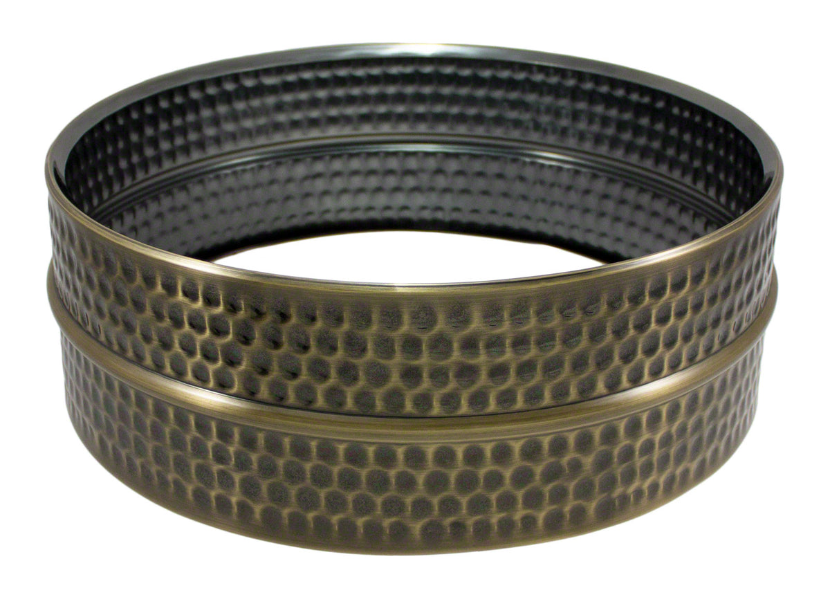 14X5 Gehämmerter Messingkessel Schwarzes Nickel (Messing)