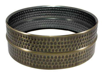 14X5 Gehämmerter Messingkessel Schwarzes Nickel (Messing)