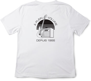 White T-Shirt Black Classic Logo S-Size