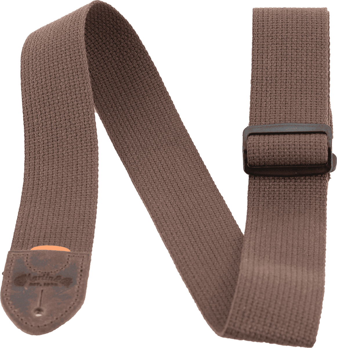 FABRIC STRAP BROWN WITH BROWN LEATHER TIES