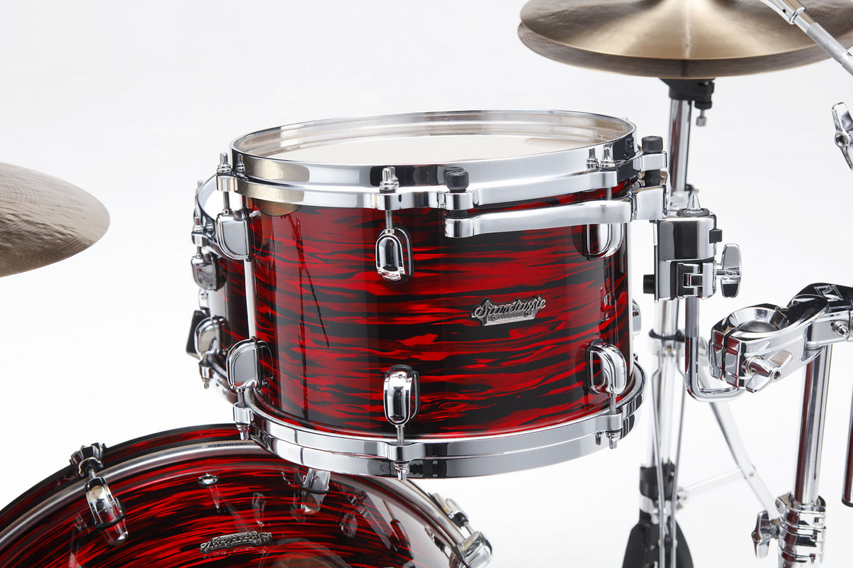 STARCLASSIC MAPLE ROCK 22 DRUM KIT CHROME SHELL HARDWARE RED OYSTER