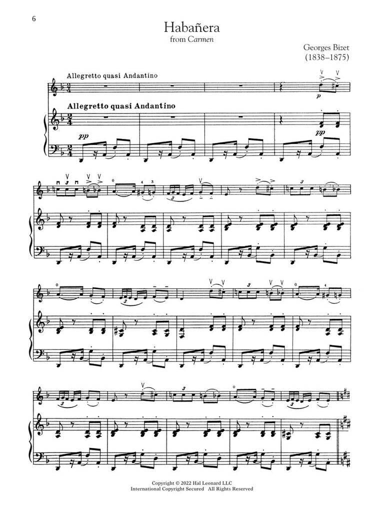 Große klassische Musik für Violine und Klavier