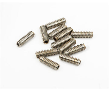 STANDARD BASS BRIDGE SADDLE HEIGHT ADJUSTMENT SCREWS 6-32 X 7/16" HEX NICKEL (12)