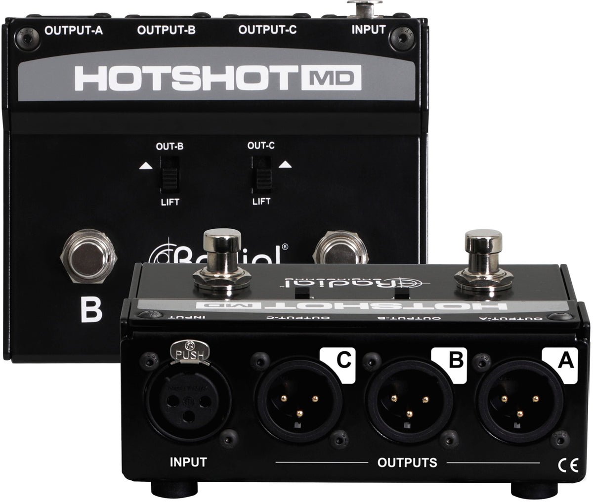 HOTSHOT-MD Mikrofonumschalter mit 3 Ausgängen