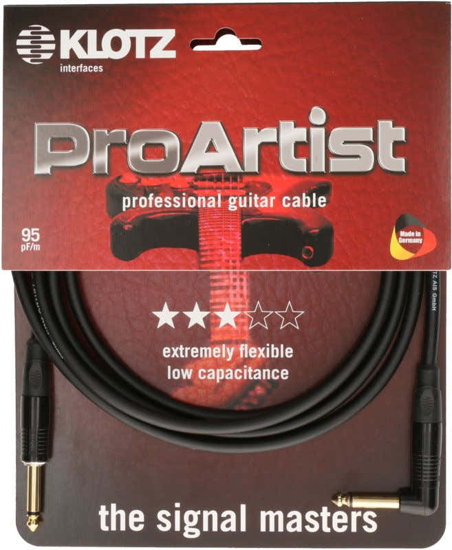 Pro Artist Instrumentenkabel 9M Mono-Klinke - Abgewinkelte Mono-Klinke