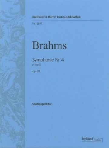 Brahms Johannes - Symphonie NR. 4 E-moll Op. 98 - Orchestra
