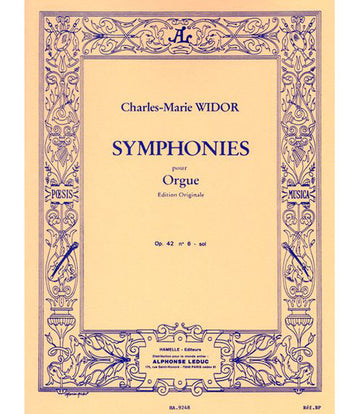 WIDOR C.M. - SYMPHONIE POUR ORGUE OP.42 N°6