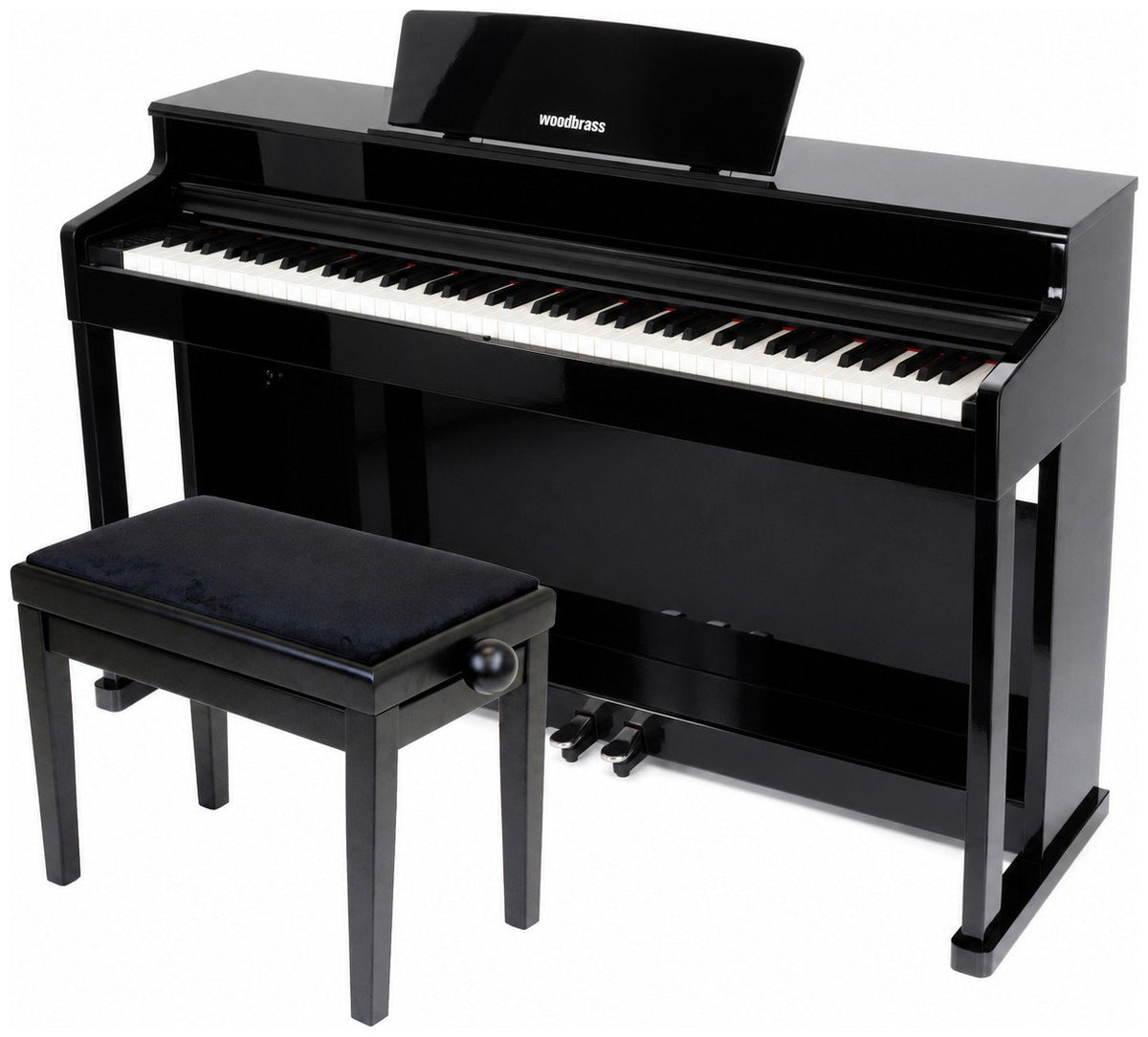 DP2 MK2 Set Schwarz + Klavierbank